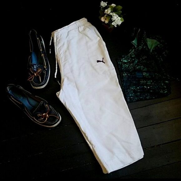 Puma white windbreaker capris - Picture 1 of 8